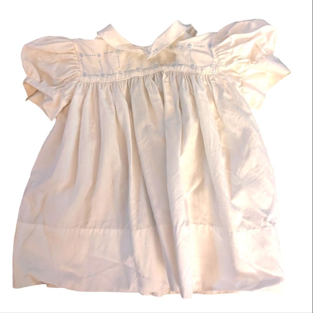 Marshall Field & Co vintage made in France white dress